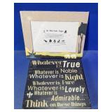 (2) Mr. Ellie Pooh Frame & Quote Sign