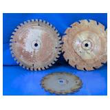 (3)Vintage Circular Saw Blade Trio