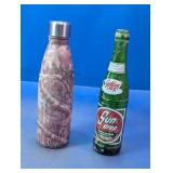 (2)Pink Camo Water Bottle & Sun Drop Bottle Duo