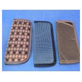 (3)Patterned Soft Eyeglass Slip Cases Trio