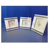 Set of 3 Handcrafted Marble Picture Frames with
