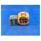 (2) Vintage Decorative Gaming Dice