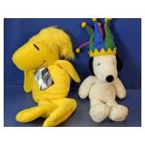 (2) Peanuts Snoopy & Woodstock Plush Pillows