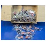(1) Box of American Flag Keychains