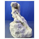 Plaster Figural Lovers Embrace Sculpture