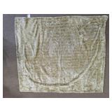 Large Tan Faux Fur Ribbed Throw Blanket