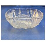 (1) Clear Pressed Glass Bowl