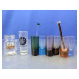(8)Mixed Souvenir & Colorful Glass Shot Glass Set