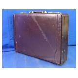 Vintage Top Grain Leather Hard Shell Briefcase