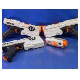 (4)Nerf Rival Kronos Blasters & HD Camera Lot