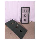Vintage Carpeted Toss Game Boards Set