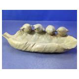 Ceramic Leaf & Bird Decorative Bowl