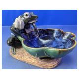 Artistic Frog & Lily Pad Figurine
