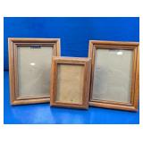 Set of 3 Classic Wood Grain Picture Frames