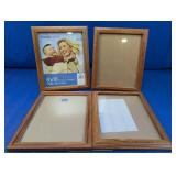 Set of 4 Solid Oak 8x10 Picture Frames