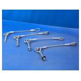 (4)Steel Wire Rope Lanyards w/Eye Bolts Lot