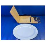 (2) Cheese Board Set & Large Oval Platter