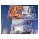 (3) Fantasy & Western Art Prints