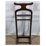 Wooden Standing Valet Clothes Butler Rack