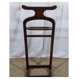 Wooden Standing Valet Clothes Butler Rack