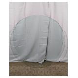 Large Round Clear Glass Tabletop Panel