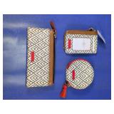 Fossil Patterned Wallets & Coin Pouch Set