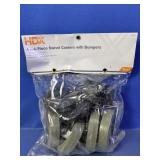 (4)HDX 4 in Swivel Casters w/ Bumpers Lot
