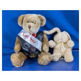 Plush Bear & Bunny Stuffed Toys Lot