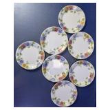 (7) Floral Pattern Dessert Plates