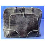 (1) Crocodile-Embossed Travel Tote Bag