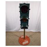 Coca-Cola Traffic Signal Display Light on Stand