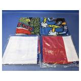 (4)American/Eagle & Cartoon Flags/Banners Lot