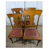 Wood Dining Chairs With Leather Seat Inserts