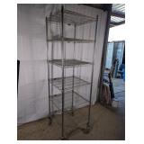 6-Tier Rolling Chrome Wire Storage Rack