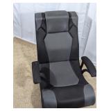 Black and Gray Gaming Rocker Chair with Built-In