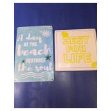 (2) Decorative Quote Wall Signs