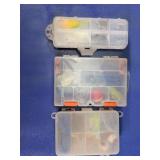 (3) Assorted Fishing Tackle Boxes