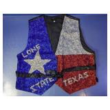 Texas Flag Sequin Show Vest XXL