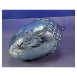Iridescent Glass Acorn Ornament With Metal Cap