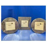 (3) Candid Expressions Enesco 4x4 Photo Frames