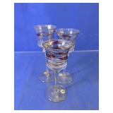 PartyLite Abstract Swirl Glass Tealight Holders