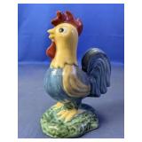 (1) Glass Rooster Figurine Coin Bank