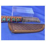 Curved Damascus Fixed Blade Knife