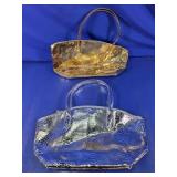 Metallic Snake-Embossed Handbags