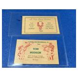 (2) Tom Hudson Holiday Greeting Cards