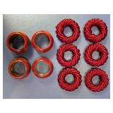 (10) Red Decorative Curtain Rings