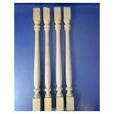 (4)Tapered Unfinished Wood Furniture Legs Lot