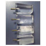 (4) Tapered Clear Acrylic Furniture Legs Lot