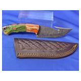 Curved Bowie-Style Fixed Blade Knife