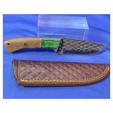 Textured Fixed Blade Drop Point Knife